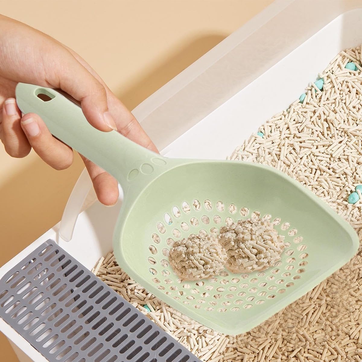 Cat Litter Scoop, Kitten Pooper Lifter, Non Stick Sifter Poop Cleaner Corner Shovel,Cat Feces Scoop, Cat Cleaning Supplies, A Variety Of Colors Available, Durable And Reliable B