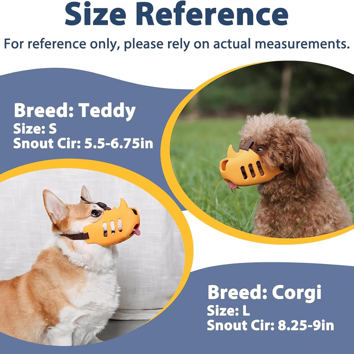 Silicone Dog Muzzle, Soft Muzzle for Small Medium Dogs, Breathable Silicone Cage Mouth Cover for Poodle Dachshund to Prevent Biting and Chewing Adjustable Head Strap S,Orange