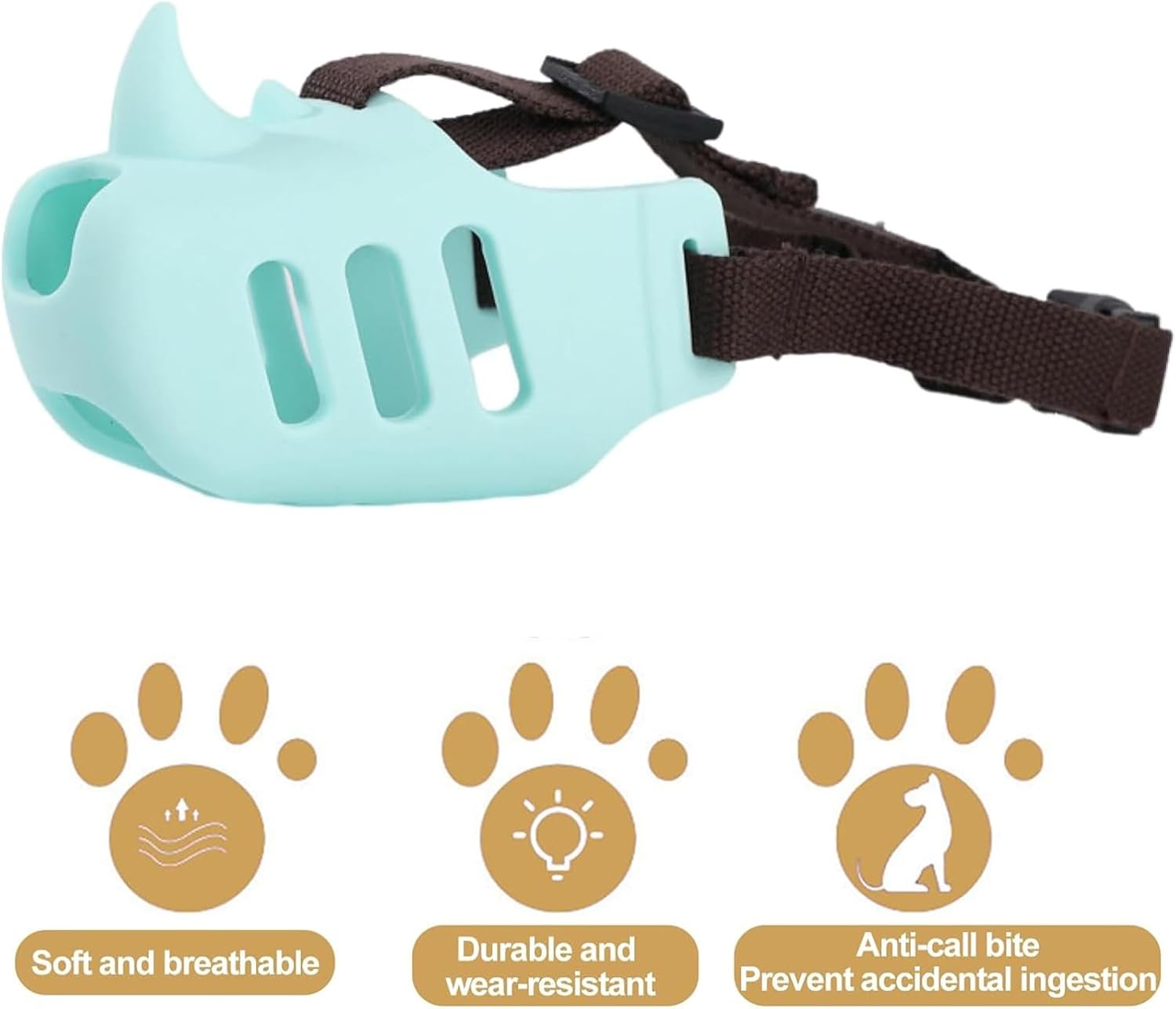 Silicone Dog Muzzle, Soft Muzzle for Small Medium Dogs, Breathable Silicone Cage Mouth Cover for Poodle Dachshund to Prevent Biting and Chewing Adjustable Head Strap S,Orange