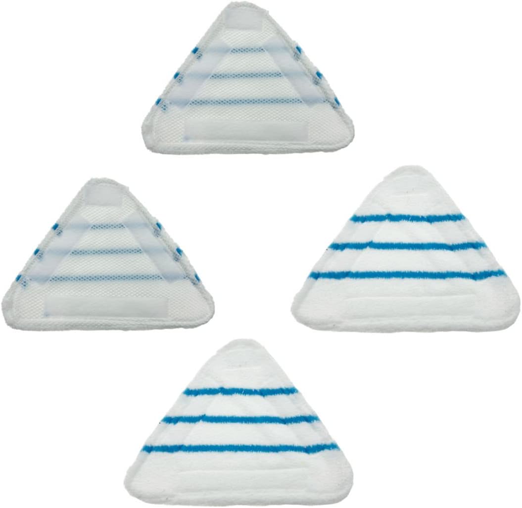 4PCS Washable Microfiber Steam Mop Pads, Replacement Floor Cloths for Steam Cleaners, Reusable Cleaning Pads for Hardwood, Tile & Laminate