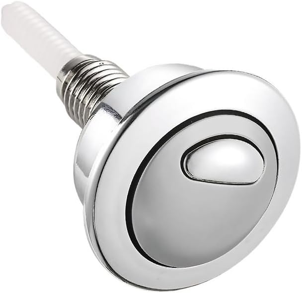 Top Push Button for Toilet Compatible with 49 Flush Valve Durable Replacement Part for Efficient Flushing Ideal for Home Office Commercial Use Electroplated Silver Plating