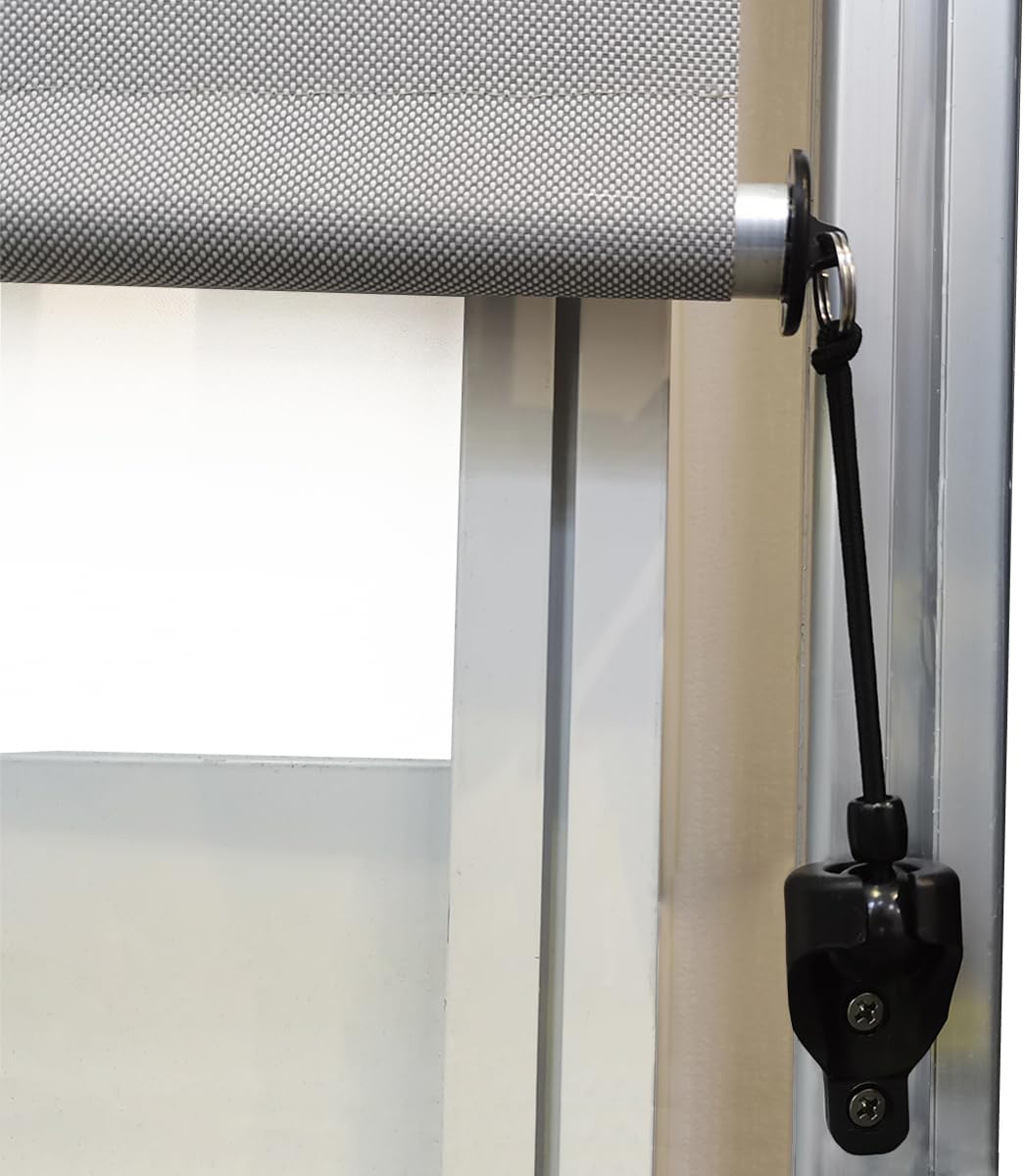 Replacement Shade Parts Bungee End Cap Kit for Exterior Cordless Roller Shades Outdoor Blinds 2 Sets Black