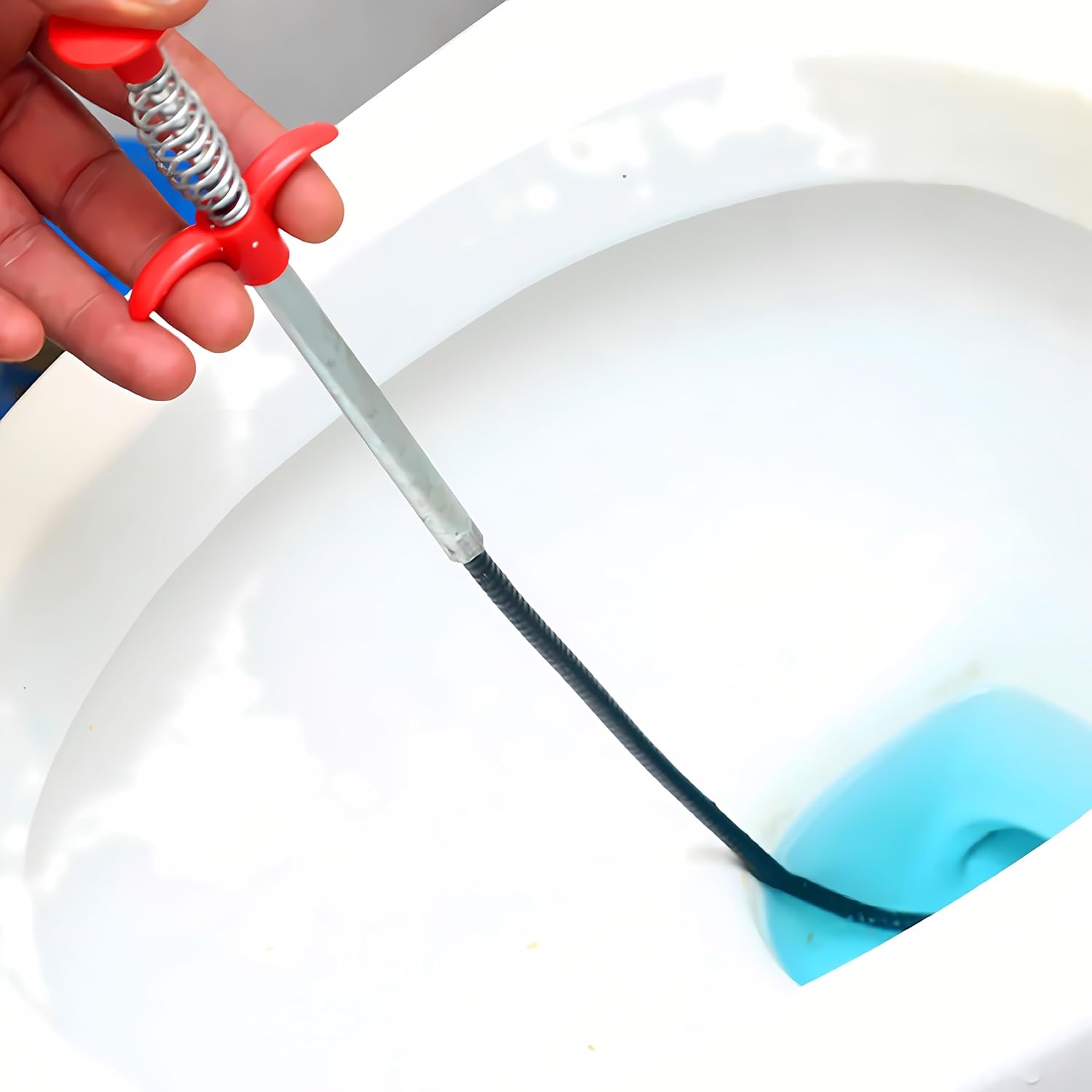 Drain Snake, Drain Clog Remover - Gutter Cleaning Tools Drain Cleaner for Toilet Sewer Shower Kitchen Bathroom Tub Clogged Drains Opener Cleaning Tool, Flexible Grabber Claw Pick Up Reacher 79 inch