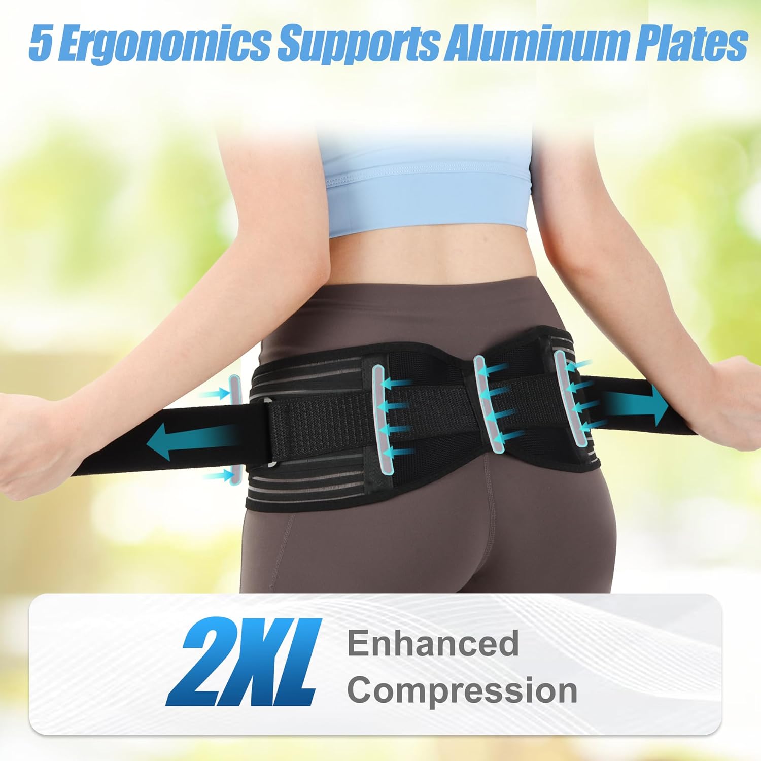 Sacroiliac SI Joint Hip Belt for Sciatica, Lower Back, Leg & Pelvic Pain Relief - Adjustable Sacroiliac Belt Support Brace for Women and Men Black