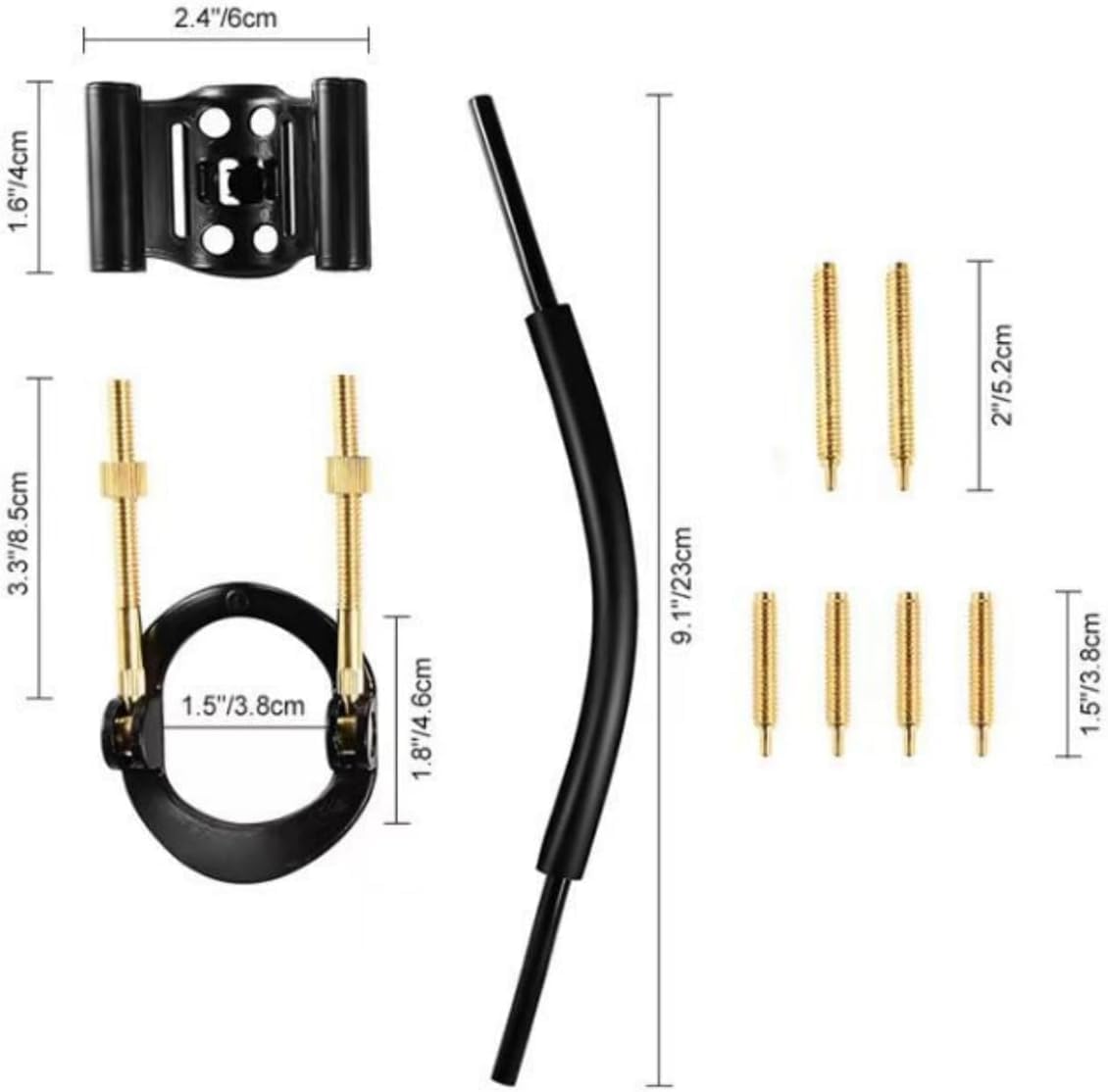 Male Bracket Stretcher, Adjustable Men Support Extender, Effective Stretching Device, Black Gold