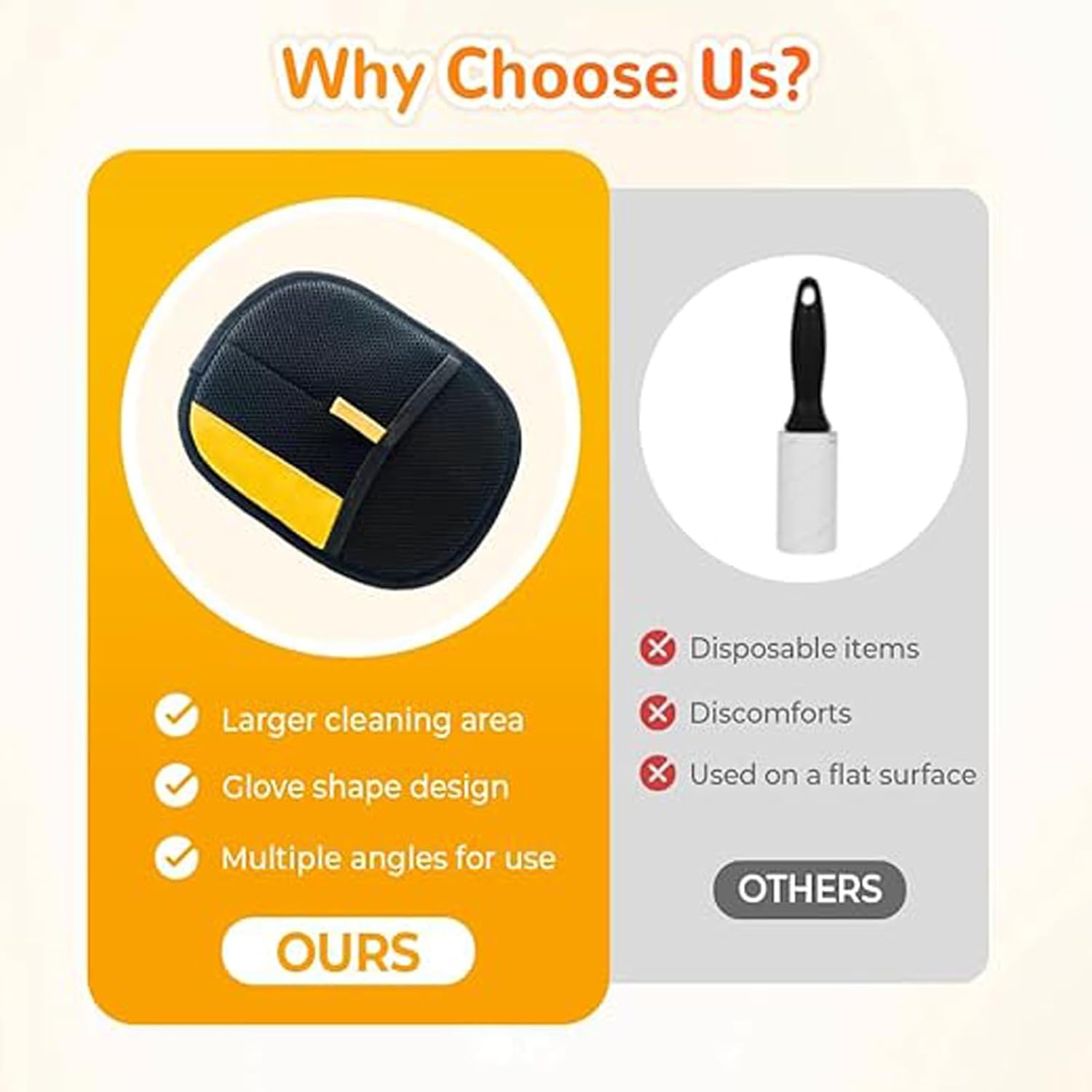 Yomi Pet Hair Remover Glove, Reusable Electrostatic Pet Hair Removal Gloves, For Couch, Furniture, Carpet, Car Seat, Upgraded Animal Fur Removal Tool 1PC