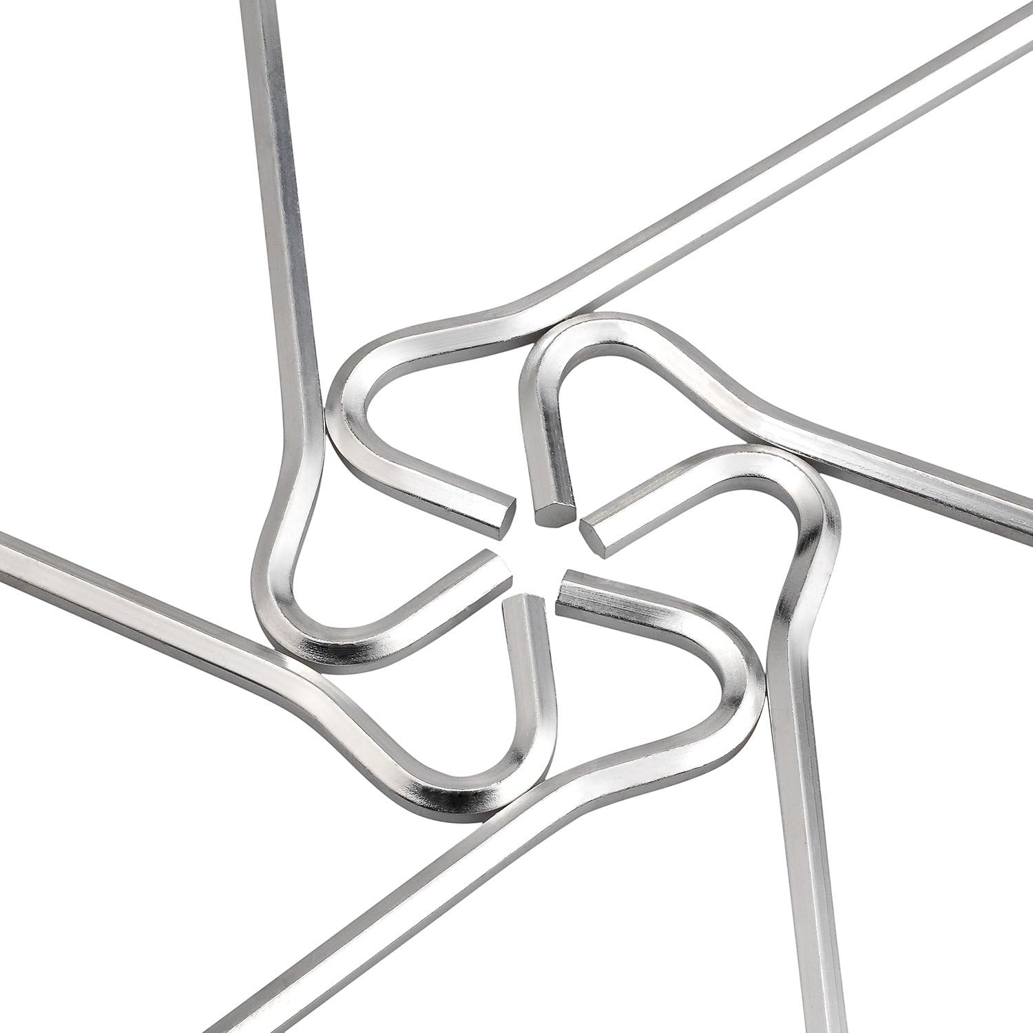 Aluminium Tent Stakes Pegs - 7'' Hexagon Rod Stakes Nail Spike Garden Stakes Camping Pegs for Pitching Tent, Canopies Silver