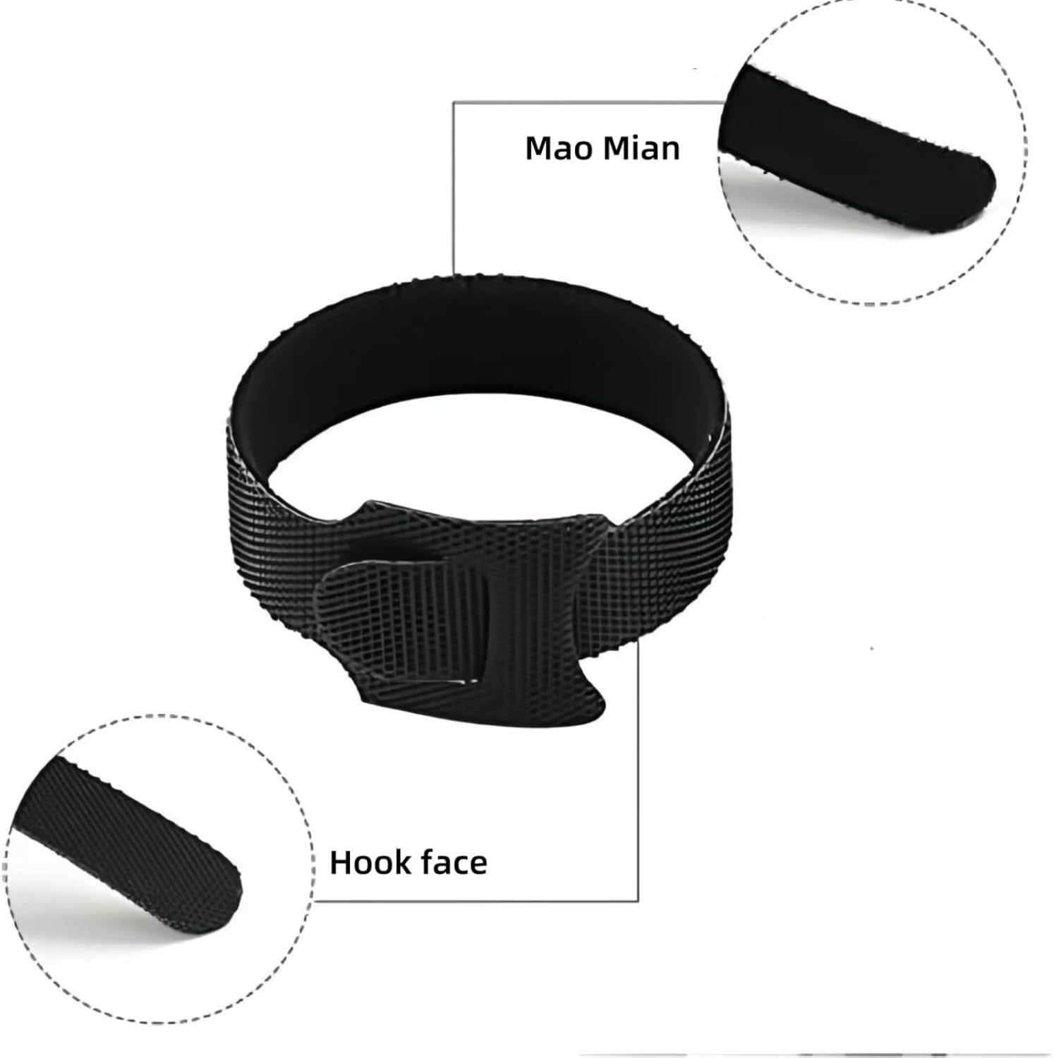 100 PCS 6 Inches Reusable Cable Ties, Adjustable Wire Ties, Cable Organizer, Cord Wrap and Hook Loop Cords Management for Organizing Home, Office, Data Centers Black