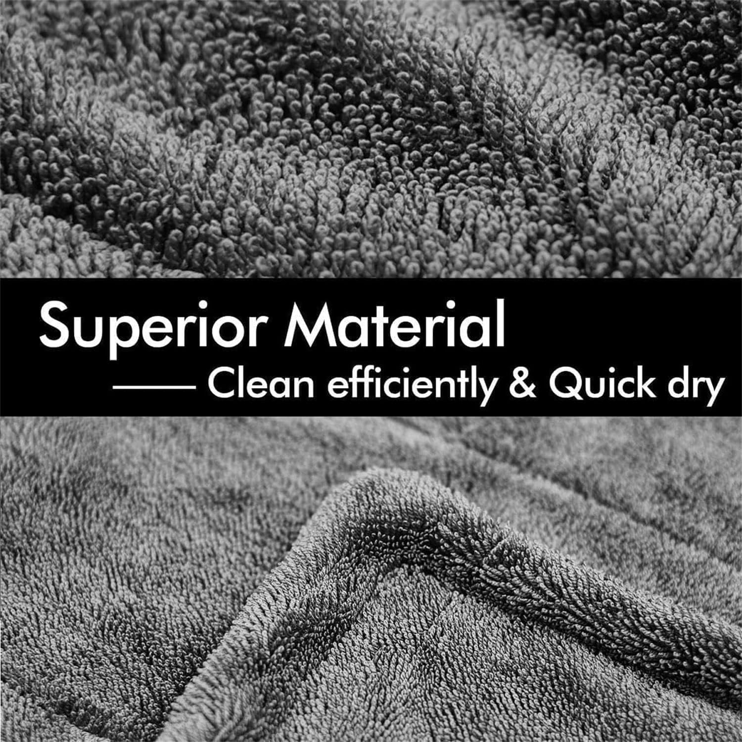 Shiny Wipes Cleaning Cloths for Shower, Bath XXL Drying Towel, Streak Free & Ultra Absorbent Microfiber Towels, Escape The Bathroom Cars Limescale Struggle 3Pcs