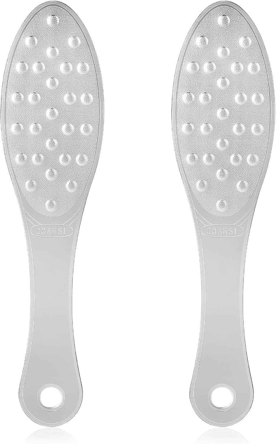 2 Pcs Foot Scraper Pedicure Metal Foot File Callus Remover for Feet Double Sided Foot Exfoliator Tool Set Foot Scrubber Professional Foot Rasp Scrubber for Wet Dry Skin Heel Silver