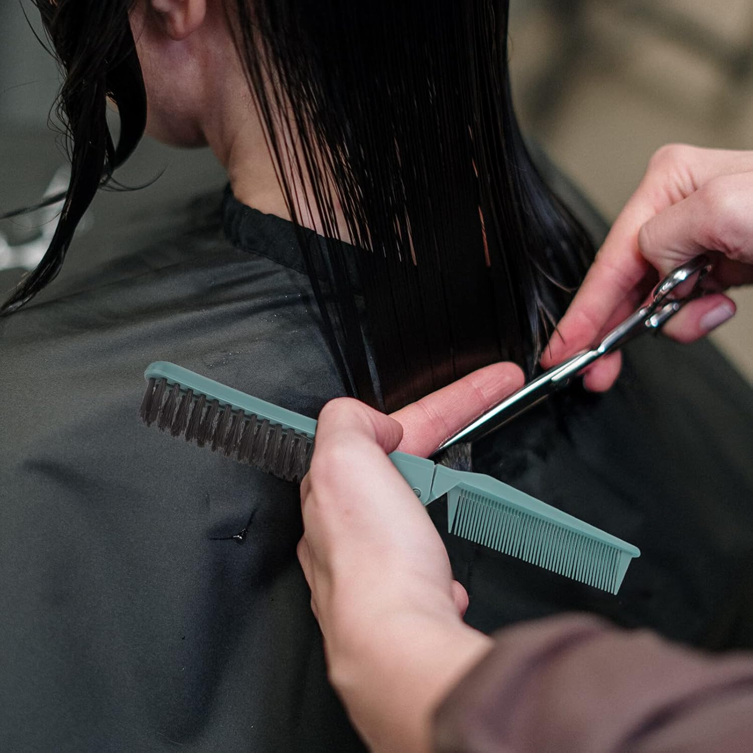 2Pcs Small Double Folding Hair Brush： Hair Styling Salon Brush Comb Folding Comb Double Use Comb for Curly And Straight Hair