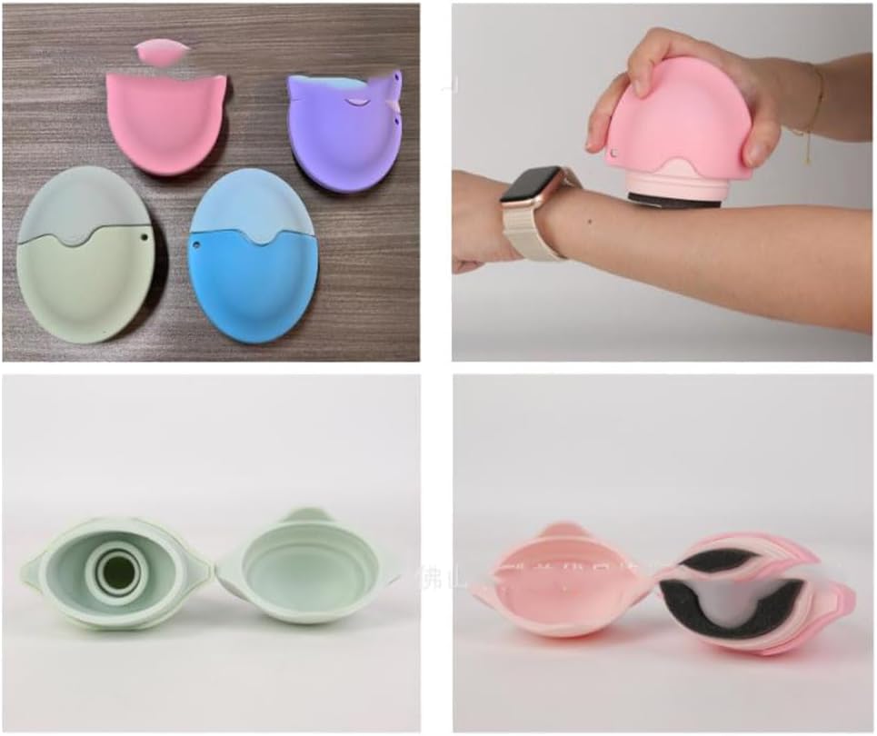 Sunscreen Applicator Silicone Sunscreen Lotion Applicator Refillable Sunscreen Cream Bottle Lotion Applicator for Travel Hiking Swimming 1PCS Pink