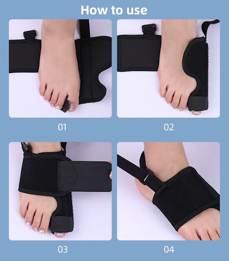 Recovist Bunion Brace - Adjustable Orthopedic Splint for Hallux Valgus Correction & Pain Relief, Day & Night Wear Support for Men & Women 2PC