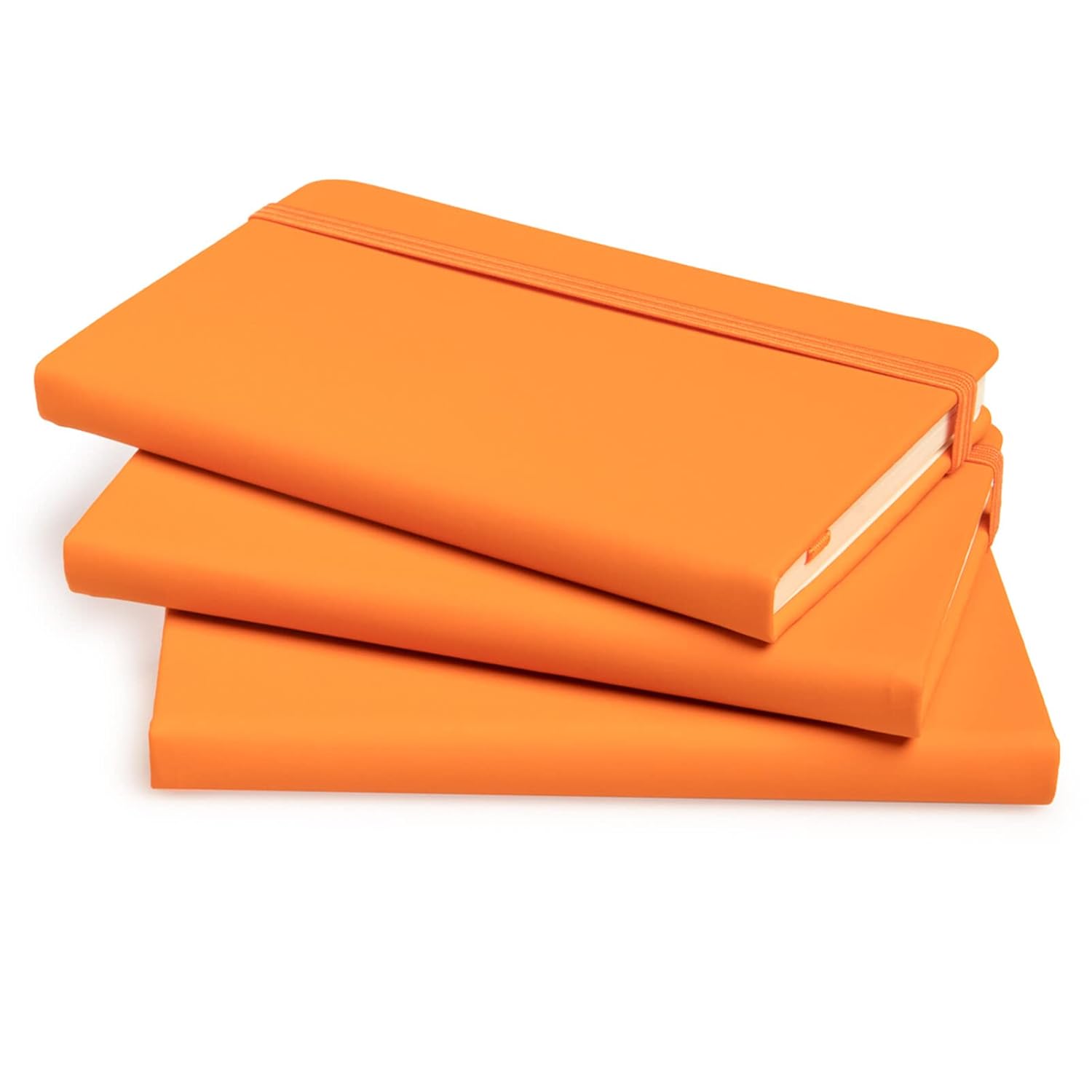3Pcs Leatherette A6 Journal Writing Notebook Elastic Band Lined Paper School Office Supplies Blue