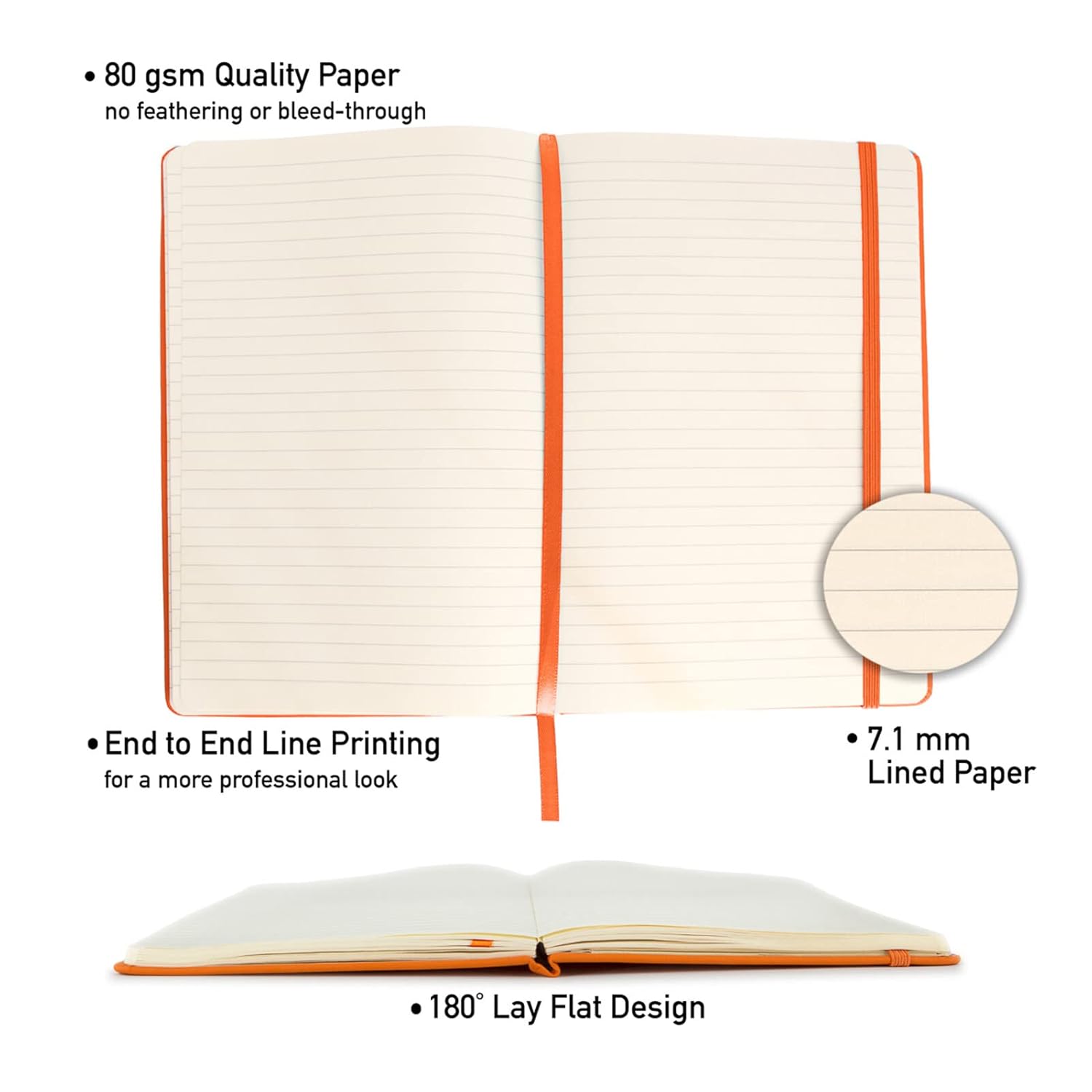 3Pcs Leatherette A6 Journal Writing Notebook Elastic Band Lined Paper School Office Supplies Blue