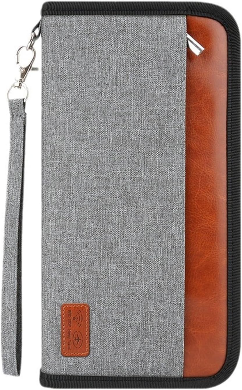 Travel Passport Wallet Family Passport Holder Documents Organizer with RFID Blocker for Men & Women