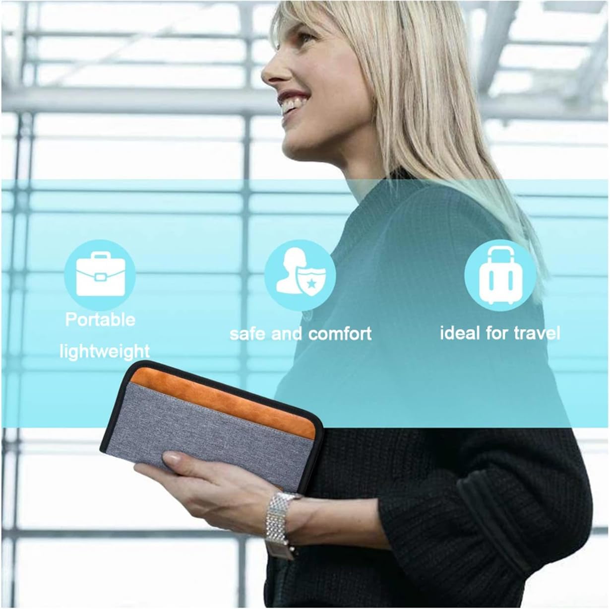 Travel Passport Wallet Family Passport Holder Documents Organizer with RFID Blocker for Men & Women