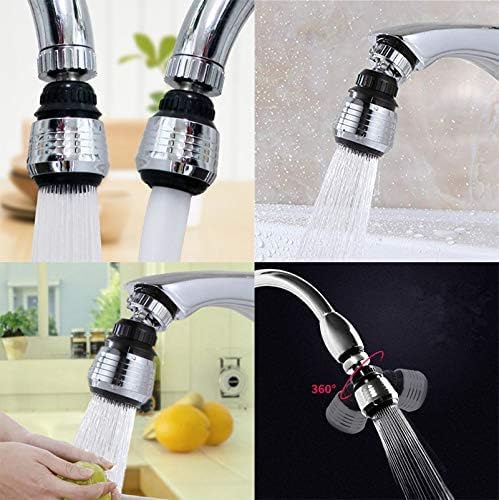 2PCS 360 Degree Swivel Faucet Aerator Deluxe Water Saving Faucet Sprayer Water Saving Bubbler Pressurized Faucet Filter Kitchen Accessories 360 Degree, Count, 2
