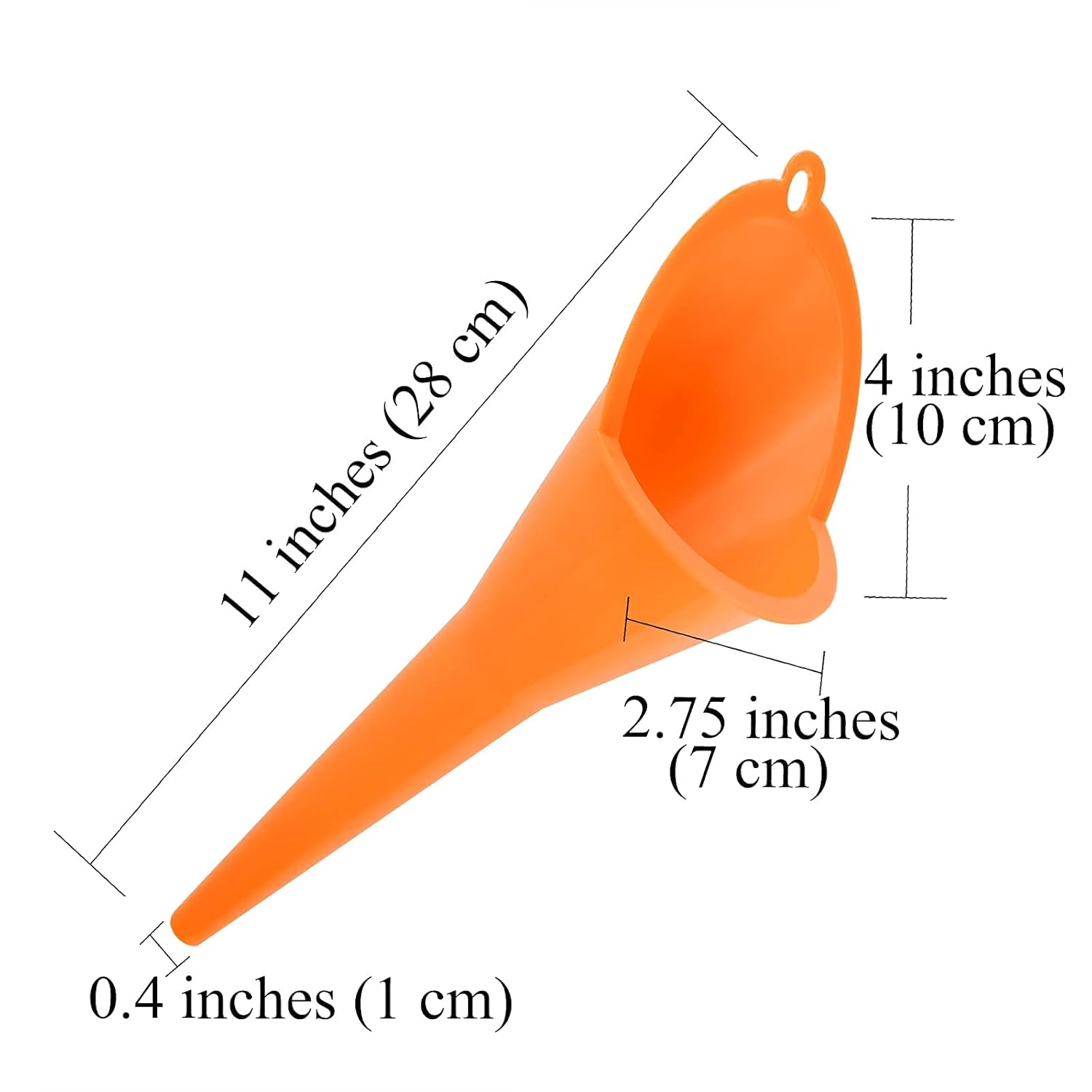 4 pcs Multi-Function Plastic Long Neck Oil Funnel - for All Automotive Oils Lubricants Engine Oils Water Diesel Fuel Kerosene and Other Liquids