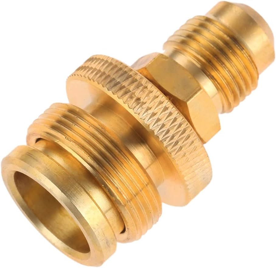 1Pcs 1lb Propane Tank Cansiter Regulator Adapter Convert to 3/8 Male Flare Portable Brass Camping Grill Stove Parts Gas Connector 1Pcs 3/8 Male Flare Adapter