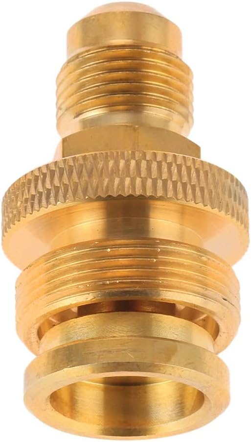 1Pcs 1lb Propane Tank Cansiter Regulator Adapter Convert to 3/8 Male Flare Portable Brass Camping Grill Stove Parts Gas Connector 1Pcs 3/8 Male Flare Adapter