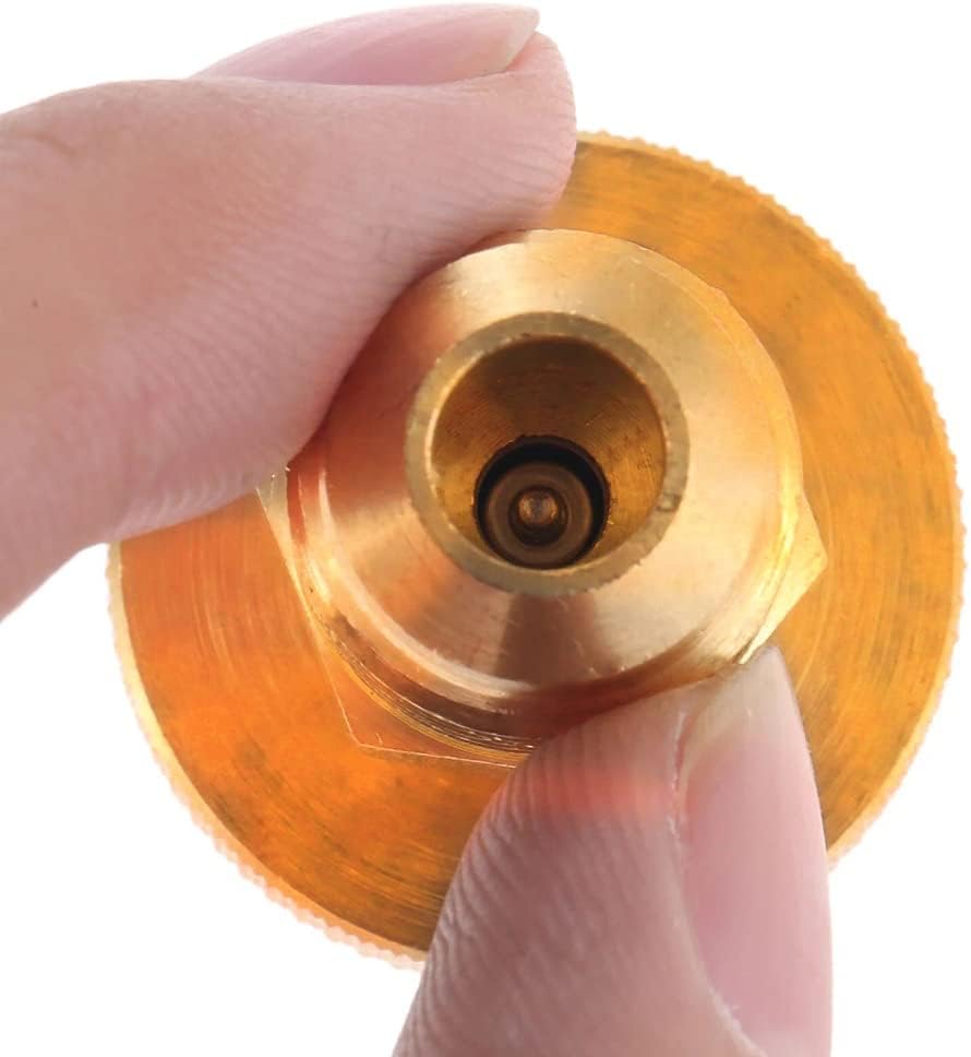 1Pcs 1lb Propane Tank Cansiter Regulator Adapter Convert to 3/8 Male Flare Portable Brass Camping Grill Stove Parts Gas Connector 1Pcs 3/8 Male Flare Adapter