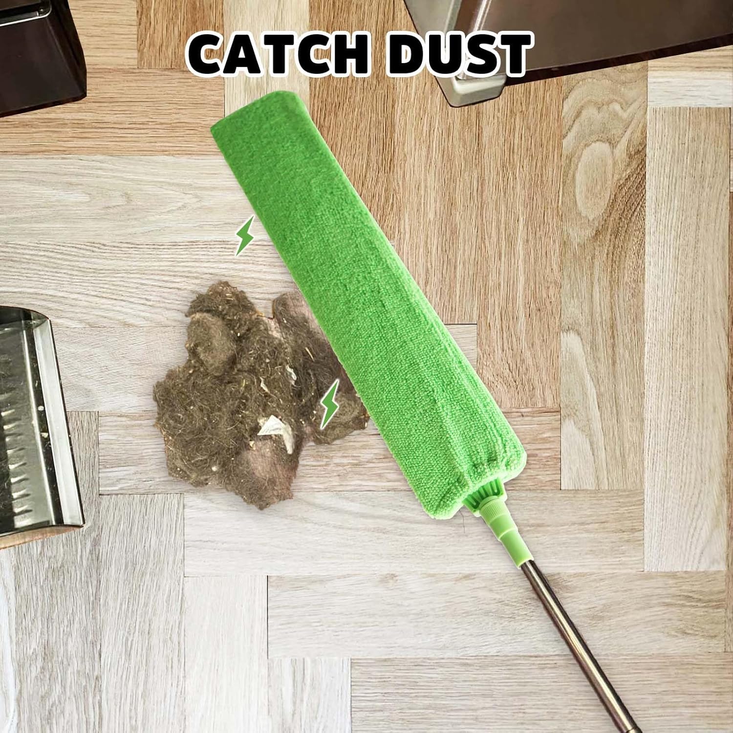 Retractable Gap Dust Cleaner Under Appliance Cleaning Tool, Flat Duster for Under Refrigerator Fridge Stove Couch Bed, Skinny Thin Duster for Tight Spaces