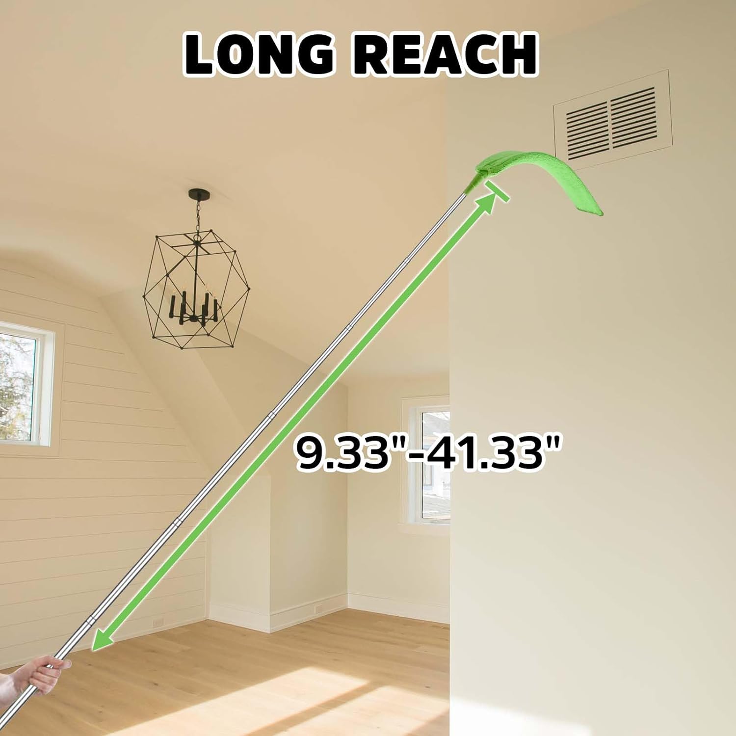 Retractable Gap Dust Cleaner Under Appliance Cleaning Tool, Flat Duster for Under Refrigerator Fridge Stove Couch Bed, Skinny Thin Duster for Tight Spaces