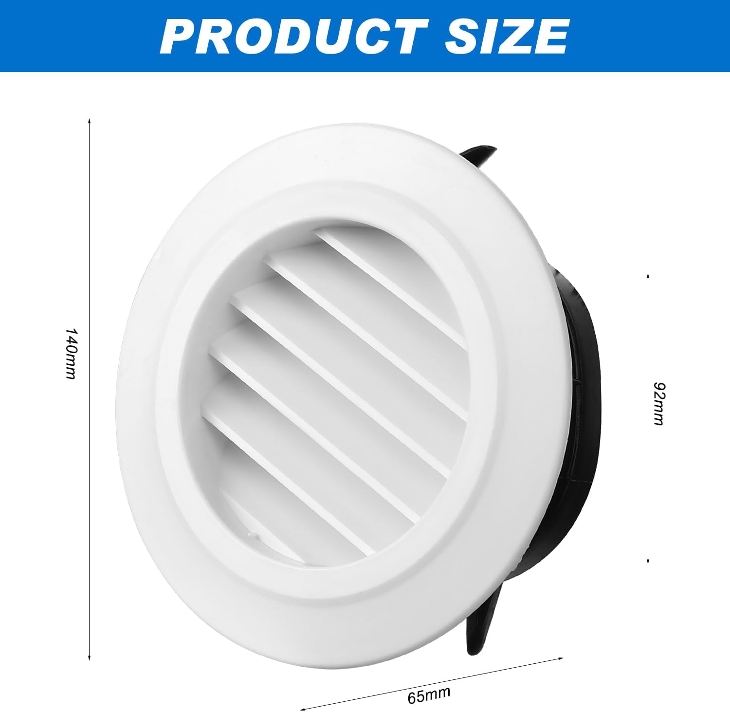 4 Inch Soffit Vent Round Vent Cover Air Vent Covers Round Ceiling Diffuser Dryer Vent Cover with Built in Mesh Air Wall Vent Cover for Exhaust Fan Inline Duct Fan Bathroom Kitchen