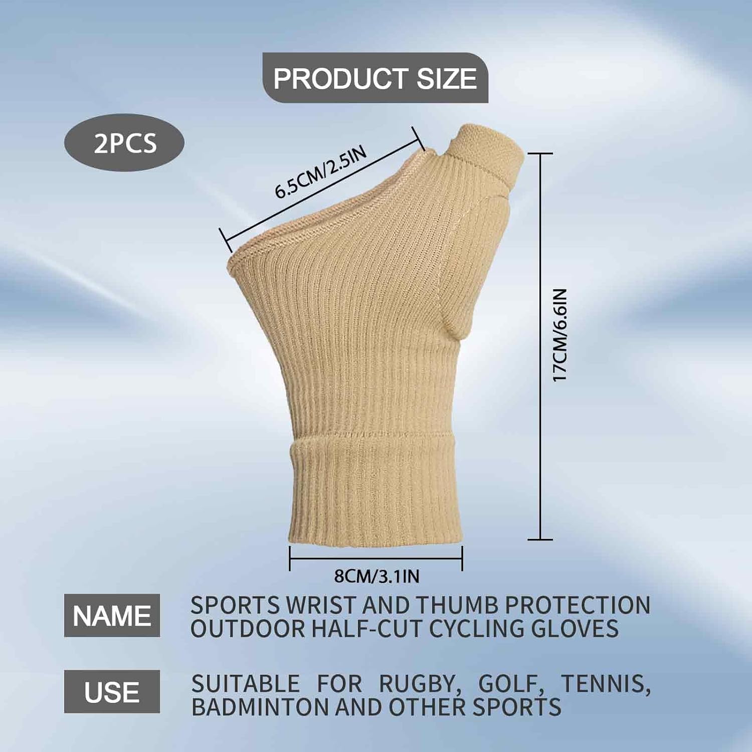 Thumb Brace - 2 Pairs Therapy Gloves Gel Hand Wrist Support Brace Arthritis Compression for Thumb Arthritis, Sport Pain Relief Tendonitis for Men and Women Fits Both Hands L