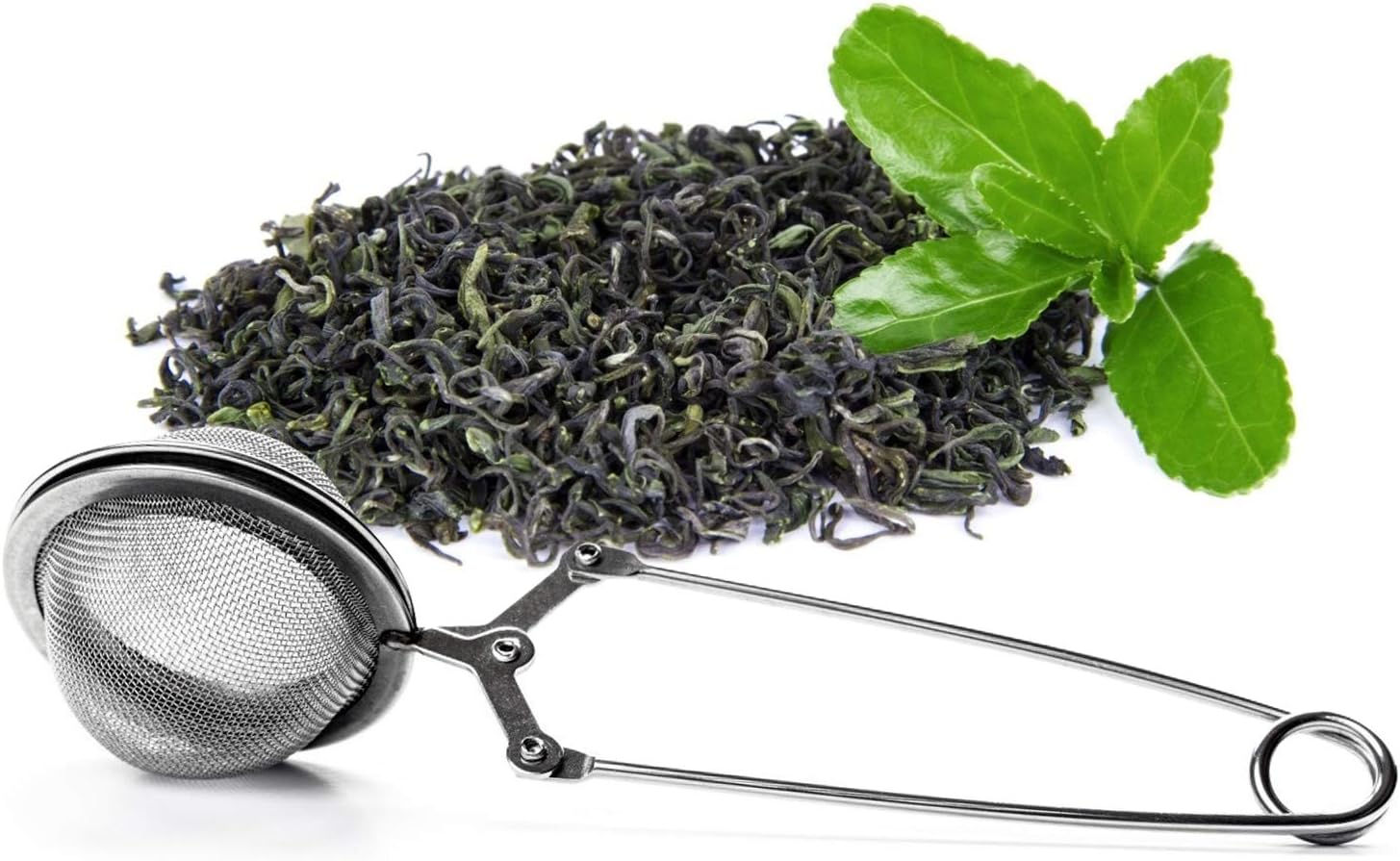 Snap Ball Tea Strainer, 3 Pack Premium Stainless Steel Tea Infuser with Handle for Loose Leaf Tea Fine Mesh Tea Balls Filter Infusers