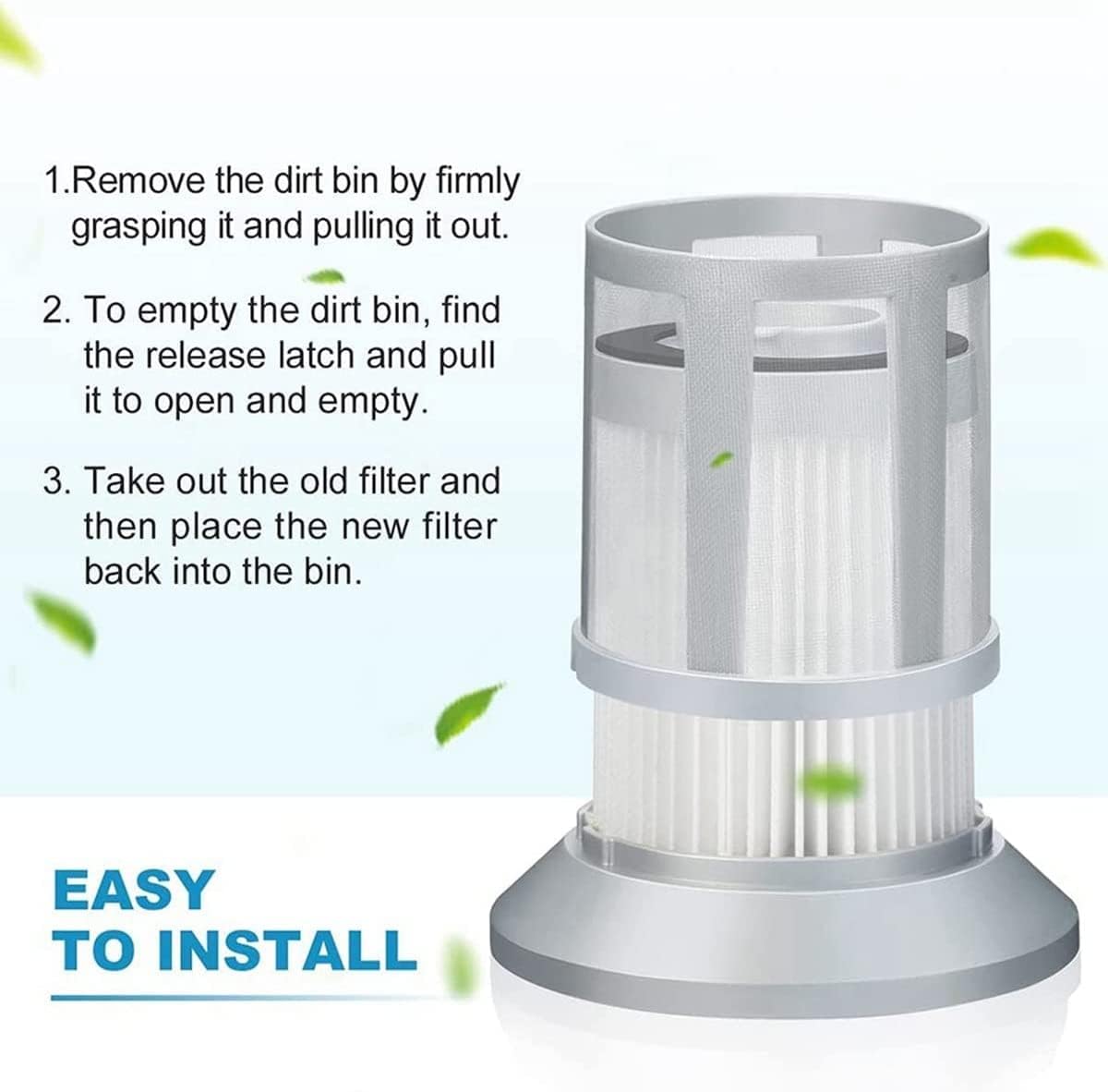 Replacement Filters Compatible With Bissell 2156A, 1665, 16652, 1665W Zing Vacuum-Cleaner, Replace 1613056, 2-Pack