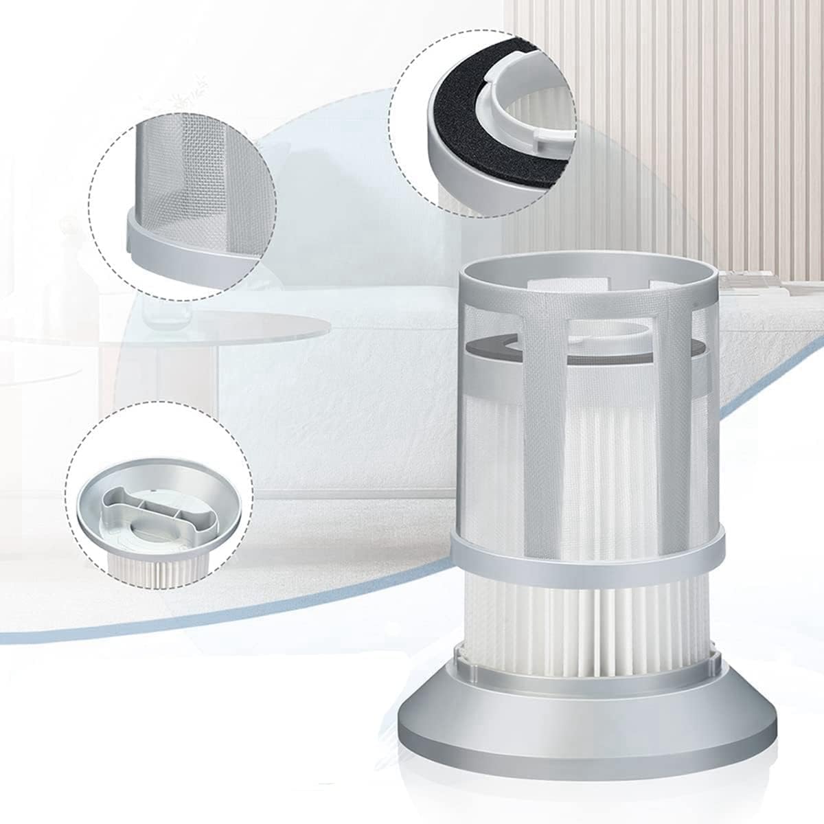 Replacement Filters Compatible With Bissell 2156A, 1665, 16652, 1665W Zing Vacuum-Cleaner, Replace 1613056, 2-Pack