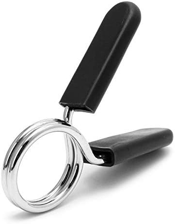 1 inch 25 mm Spring Clip Collars with Easy-Grip Handle for Smooth Dumbbell Handle or Weightlifting Barbell Pack of 4