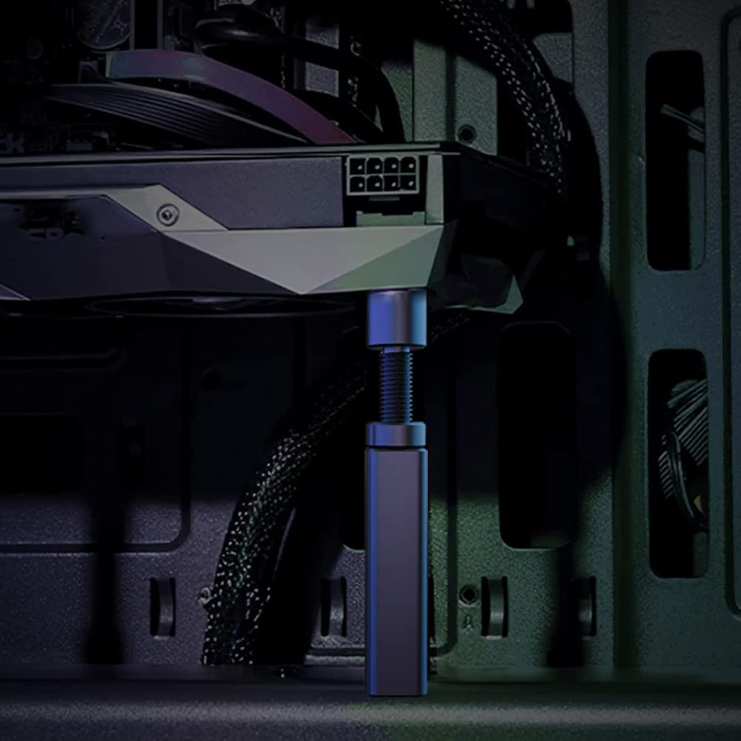 Graphics Card GPU Brace Support, Video Card Sag Holder Bracket, GPU Stand with Magnet and Rubber Pad