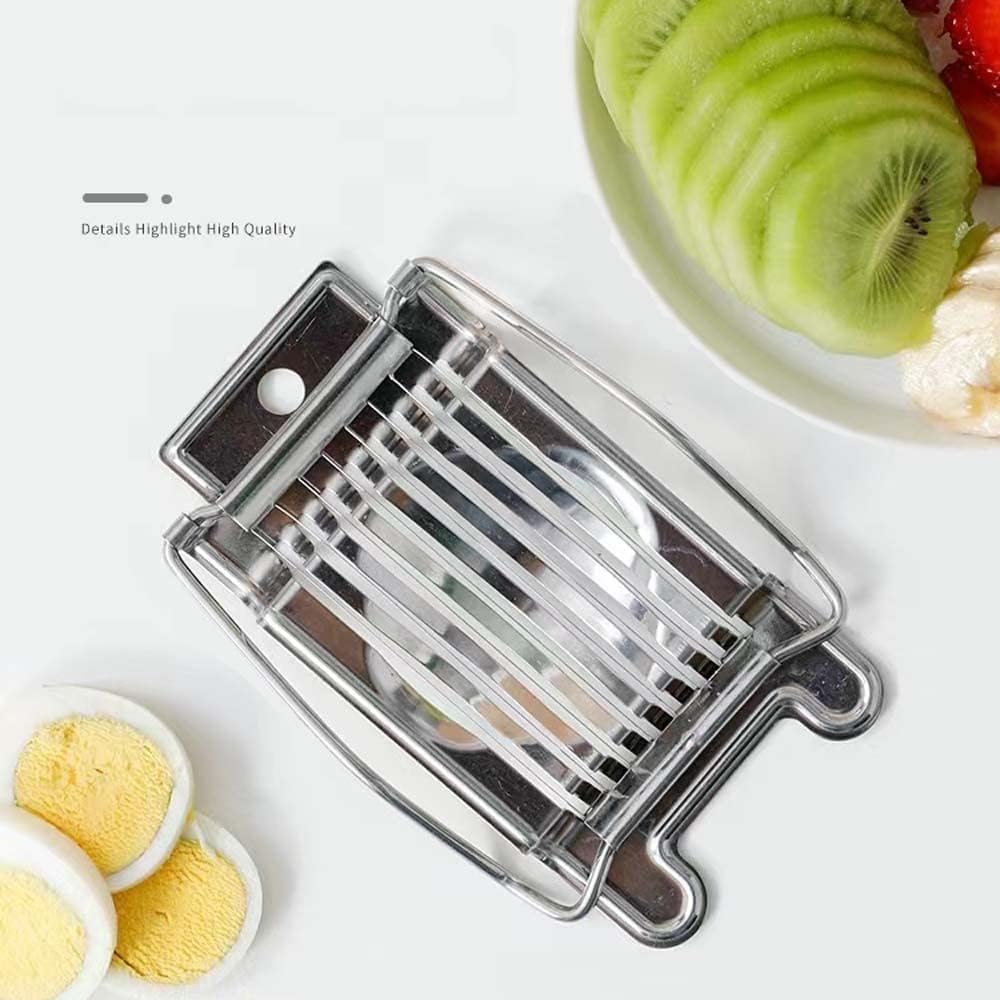Egg Slicer, Stainless Steel Egg Slicer Cutter, Multipurpose Slicer for Egg Ham Strawberry Banana Soft Fruit