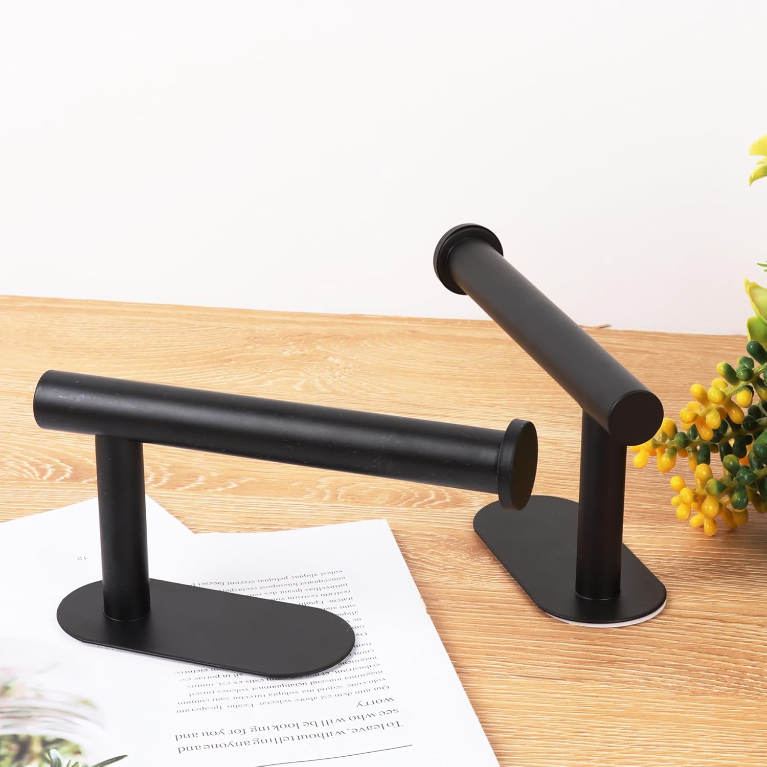 2 Pack Adhesive Curtain Holdbacks - No Drill Curtain Tie Backs & Pull Backs Curtain Holders for Drapes 2, Black