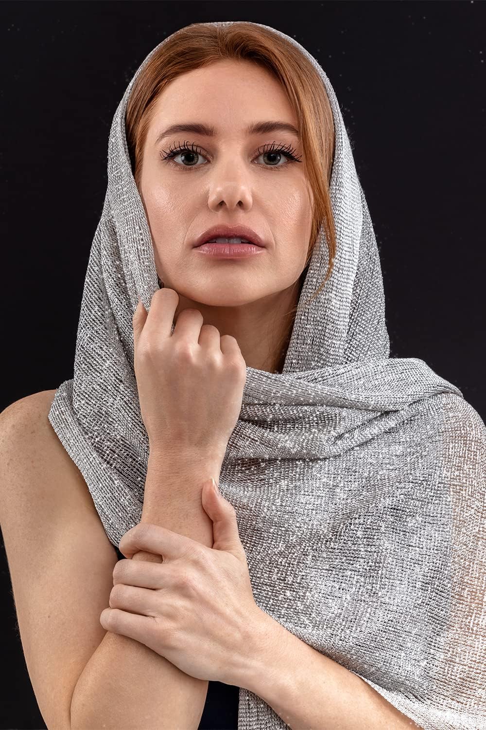 Shawls and Wraps for Evening Dresses, Metallic Glitter Shawls for Women, Sparkling Wedding Giving Shawl Gift