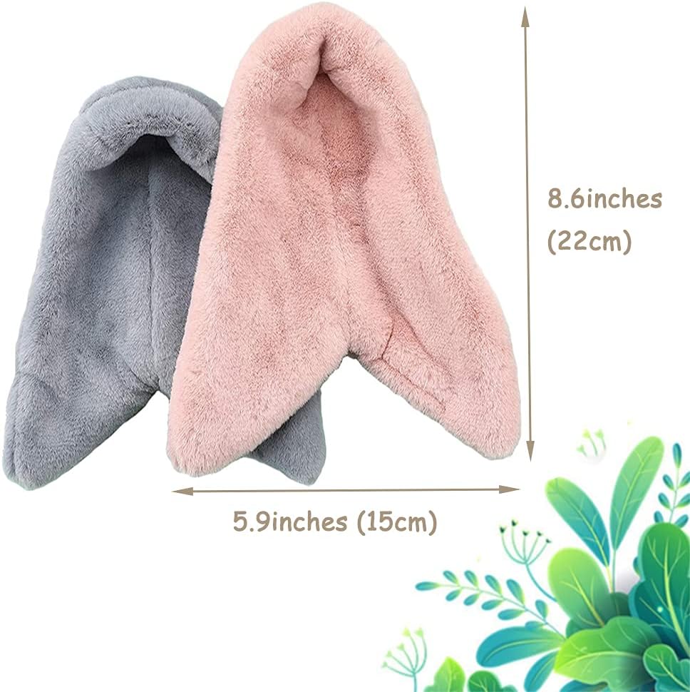 2 Pieces Bird Cozy Corner Fleece Bird Blanket Parrot Warm Nest House Bed Hanging Hammock Toy Plush Snuggle Hut Cage Bedding for Parakeets Conures Cockatiels Lovebirds Pink + Grey
