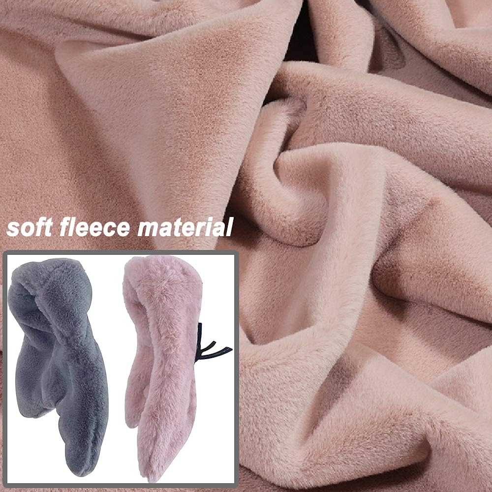 2 Pieces Bird Cozy Corner Fleece Bird Blanket Parrot Warm Nest House Bed Hanging Hammock Toy Plush Snuggle Hut Cage Bedding for Parakeets Conures Cockatiels Lovebirds Pink + Grey