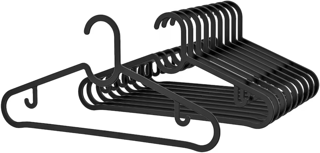 Hangers Flexible Sturdy Black 20 Pack