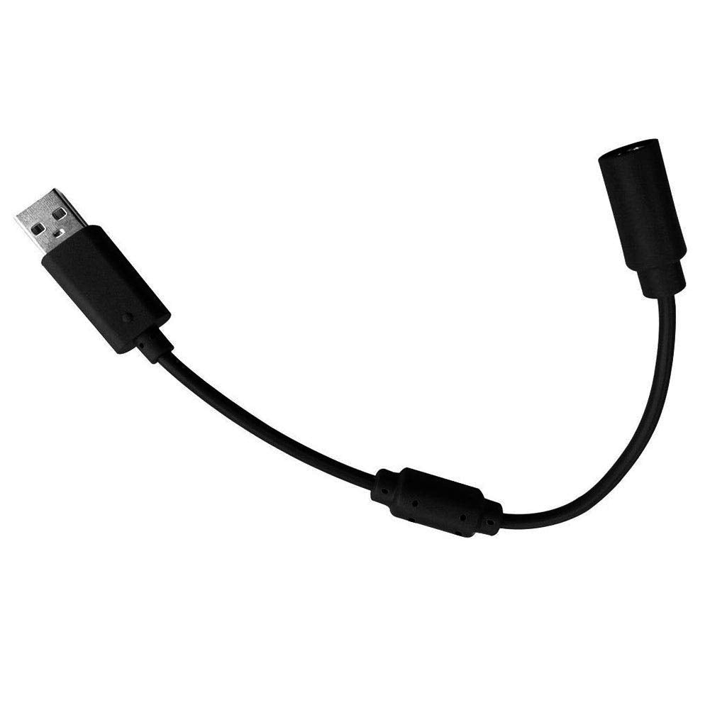 Replacement Dongle USB Controller Breakaway Cable Cord Game Controller Adapter for Xbox 360 PC Wired Controller Rock Band and Guitar Hero - Black 3 Pack