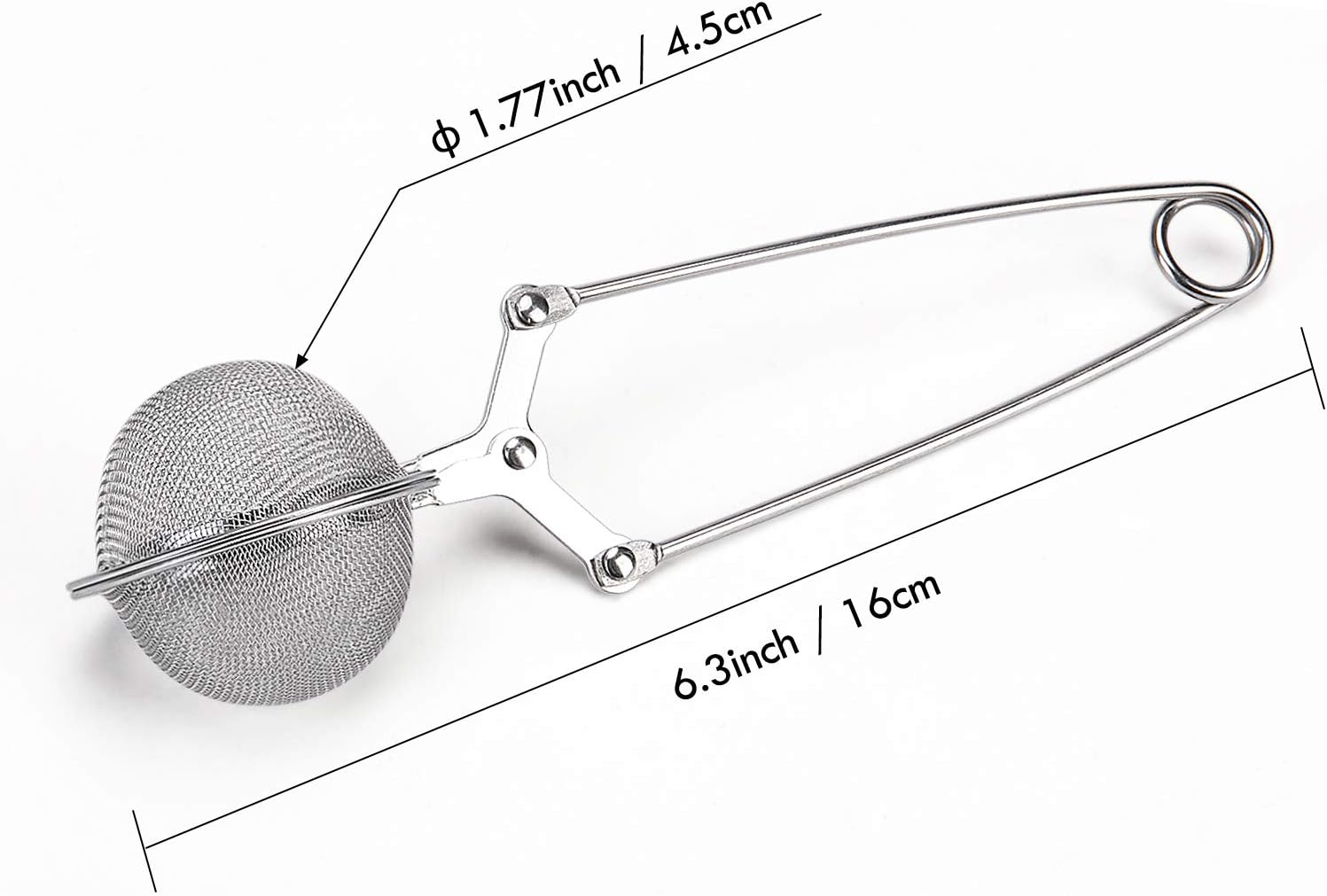 Snap Ball Tea Strainer, 3 Pack Premium Stainless Steel Tea Infuser with Handle for Loose Leaf Tea Fine Mesh Tea Balls Filter Infusers