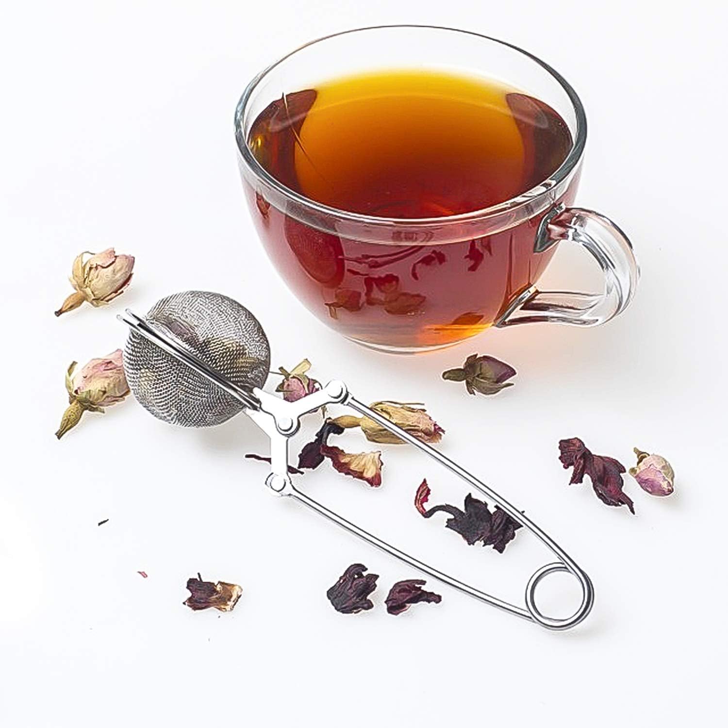 Snap Ball Tea Strainer, 3 Pack Premium Stainless Steel Tea Infuser with Handle for Loose Leaf Tea Fine Mesh Tea Balls Filter Infusers