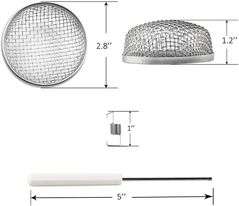 RV Furnace Vent Insect Screen Cover 2 Pack with Installation Tool, Durable Mesh RV Flying Insect Screen for Campers and Trailers, Easy Fit, Rust Proof, Keeps Bugs Out