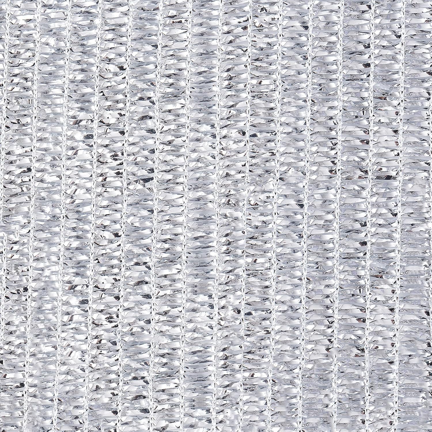 70% Aluminet Shade Cloth 6.5 ft x 10 ft-Fabric Sun Block Sun Reflect-Free 12pcs 6" Ball Bungee