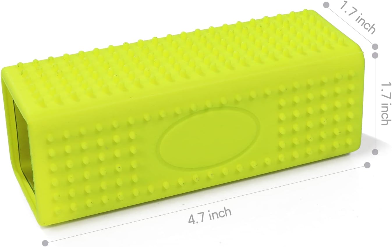 2 PCS Silicone Pet Hair Remover, Reusable Rubber Pet Hair Block Roller Cleaner for Carpet, Couch, Furniture, Car Seats Orange, Yellow