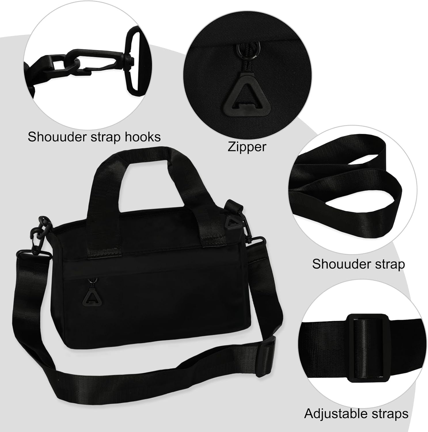 Mini Gym Bag Small Sport Bag Adjustable Duffle Bag Detachable Strap Gym Tote for Men Women Portable Shoulder Fitness Bag for Travel Sports