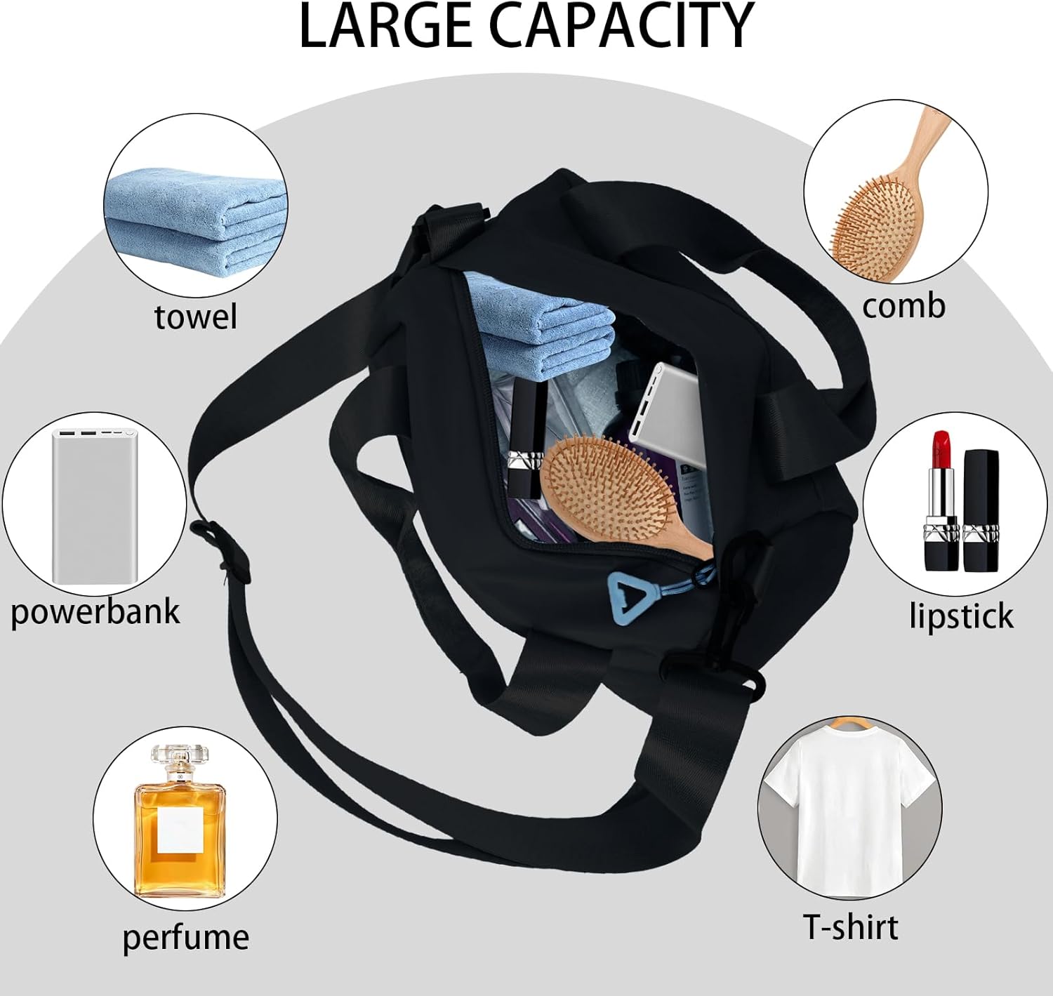 Mini Gym Bag Small Sport Bag Adjustable Duffle Bag Detachable Strap Gym Tote for Men Women Portable Shoulder Fitness Bag for Travel Sports