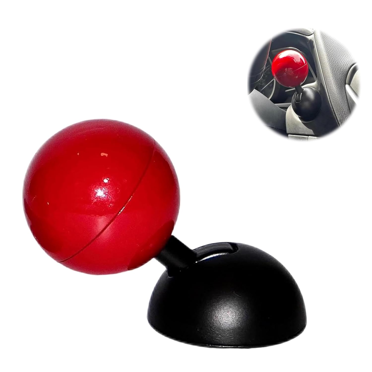 Car Push Start Button Cover, Engine Start/Stop Joystick Ball, Universal Starter Decorative Accessories Red